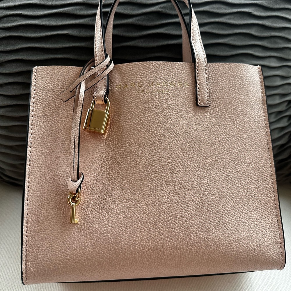 Marc Jacobs Light Pink Leather Tote Bag